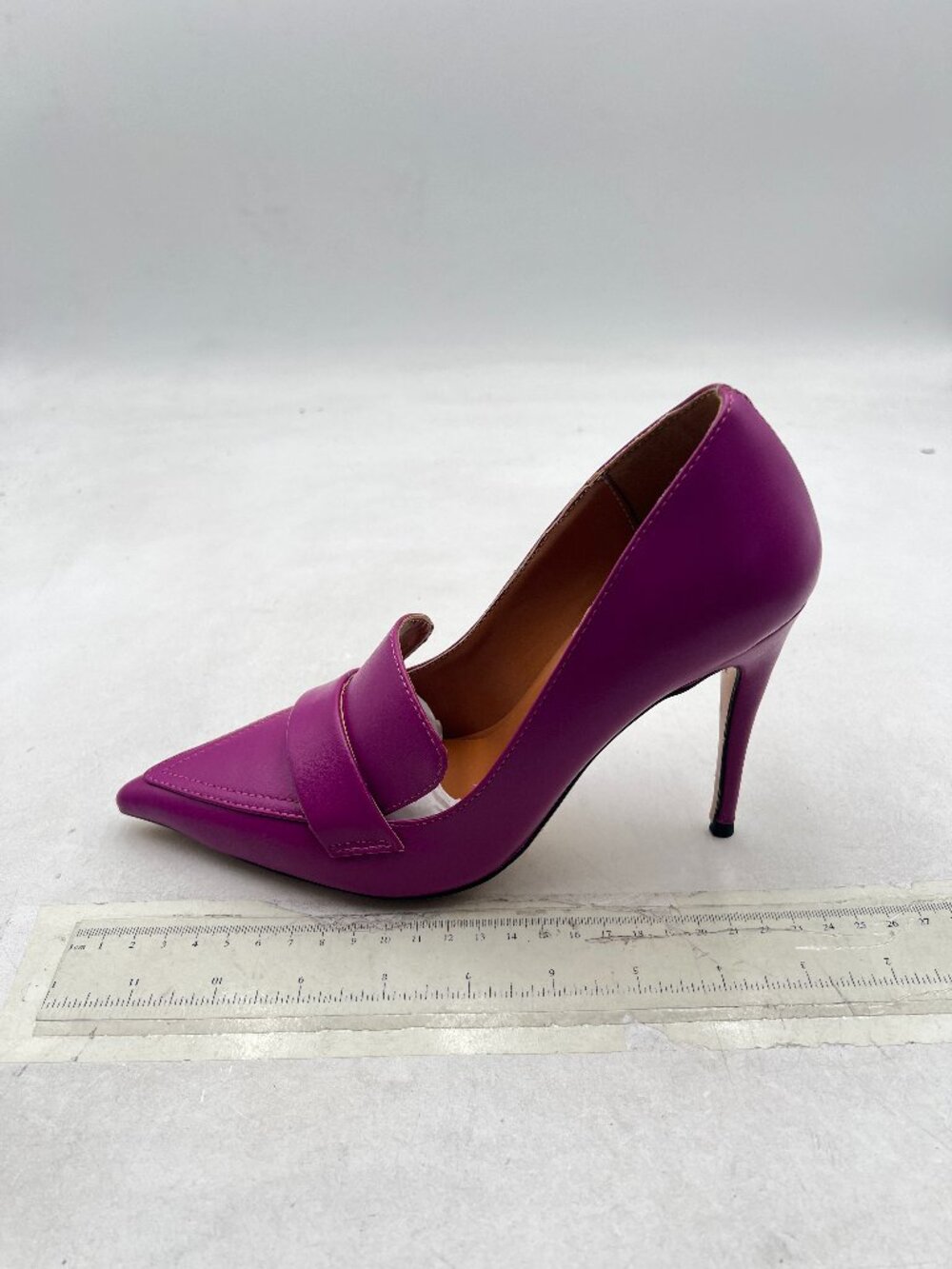 YDN Purple Stiletto High Heel Pumps Slip on Pointed Toe Loafers All Season Shoes
